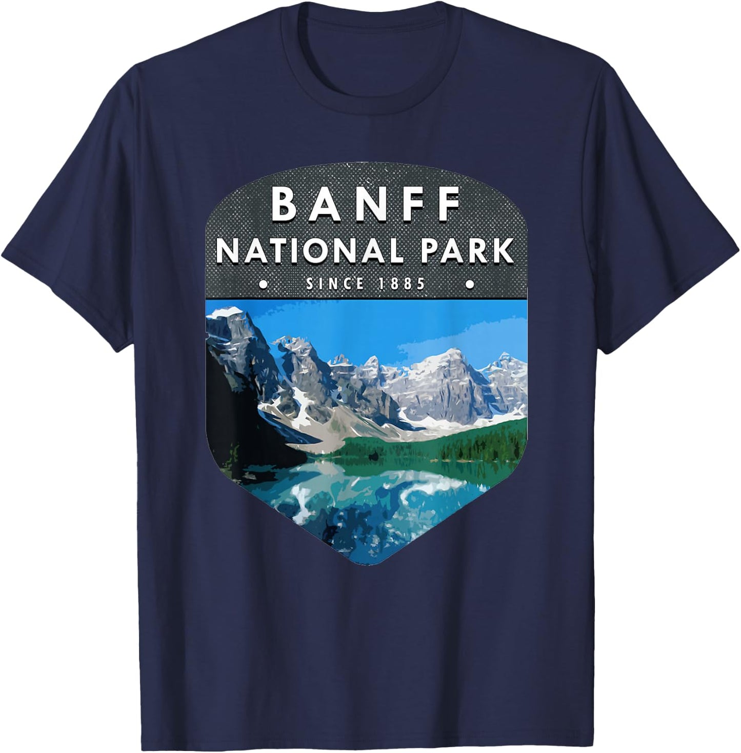 BANFF National Park T Shirt Hiking Wanderlust T-Shirt - T-Shirt | Navy