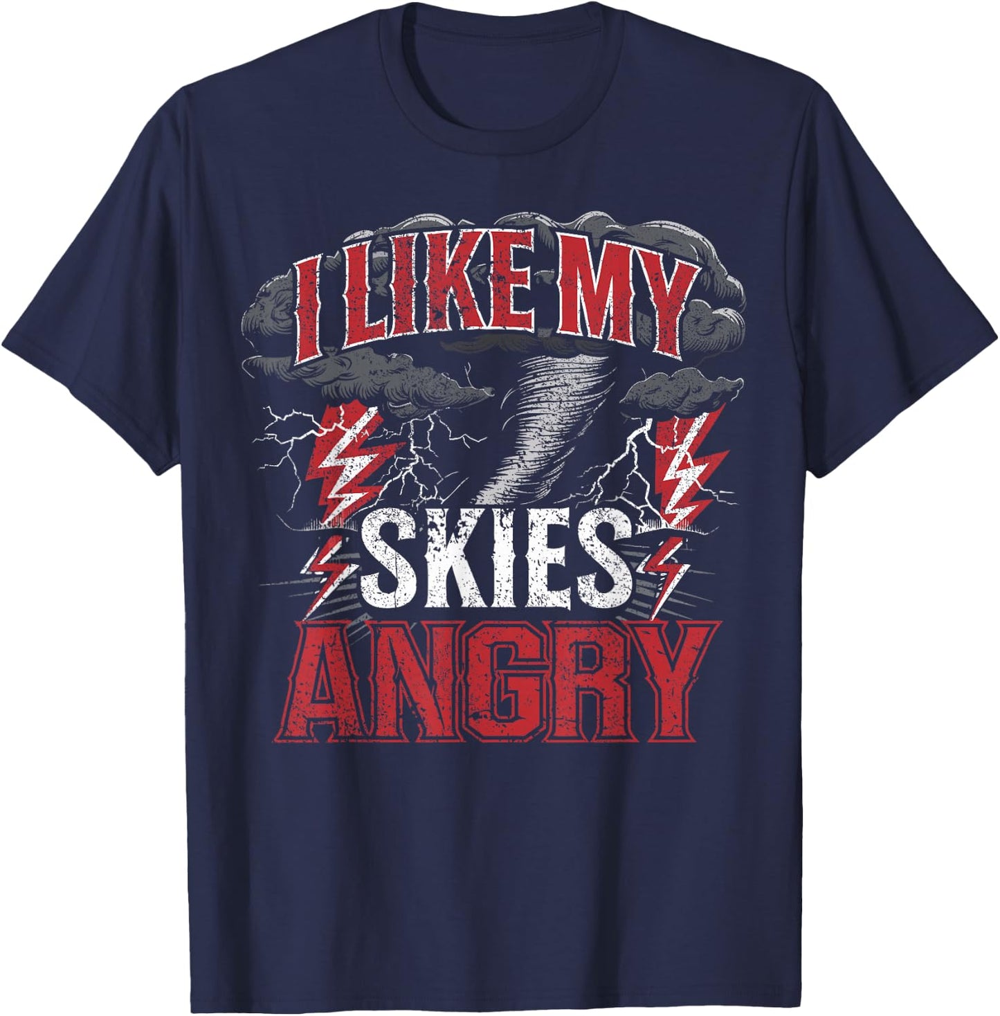 Storm Chaser EF5 Tornado Angry Skies Storm Chasing T-Shirt - T-Shirt | Navy