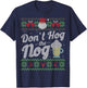 Funny Eggnog Hog the Nog Ugly Sweater Christmas Shirt T-Shirt - T-Shirt | Navy