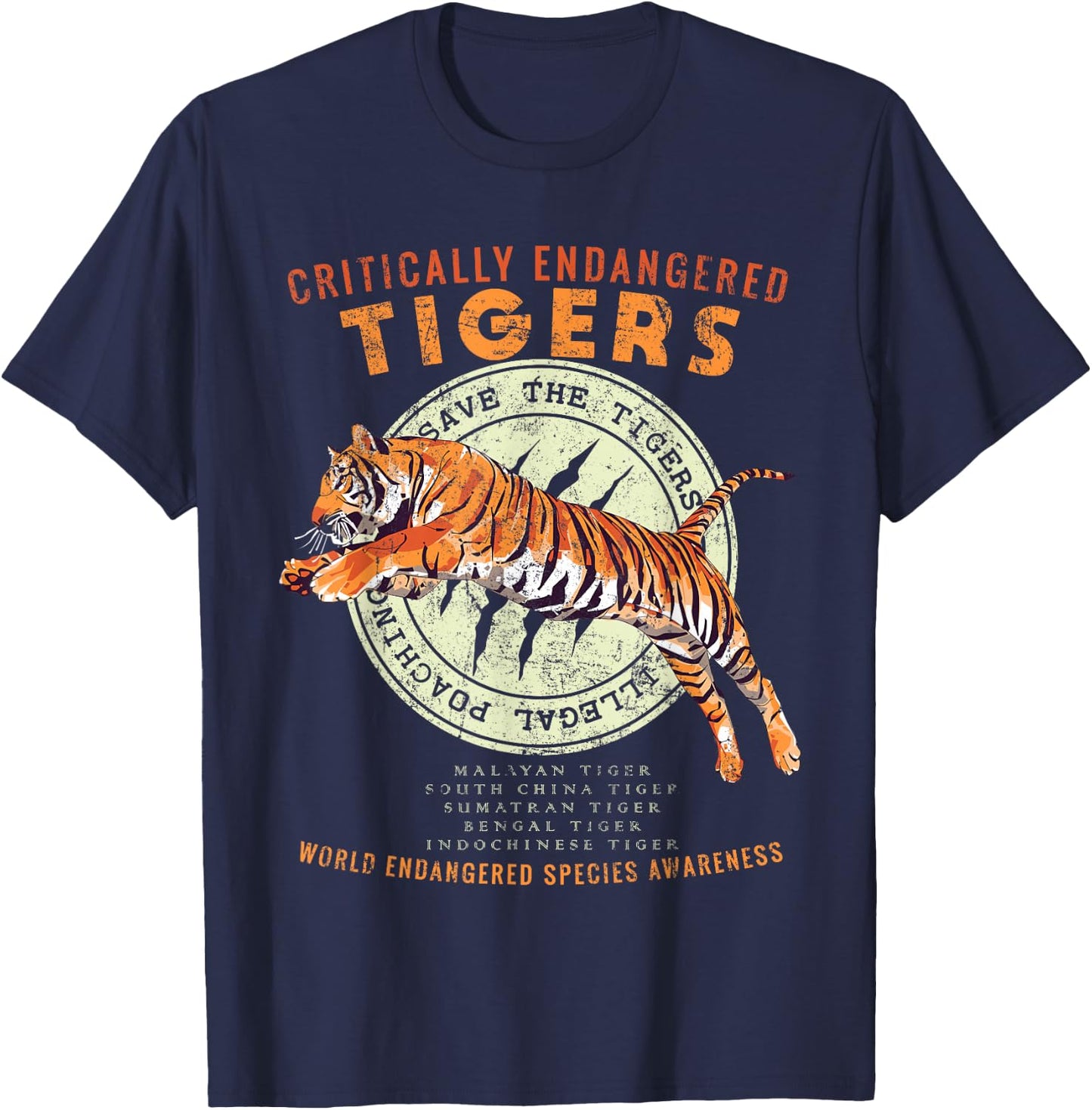 Save the Tigers T-Shirt - T-Shirt | Navy