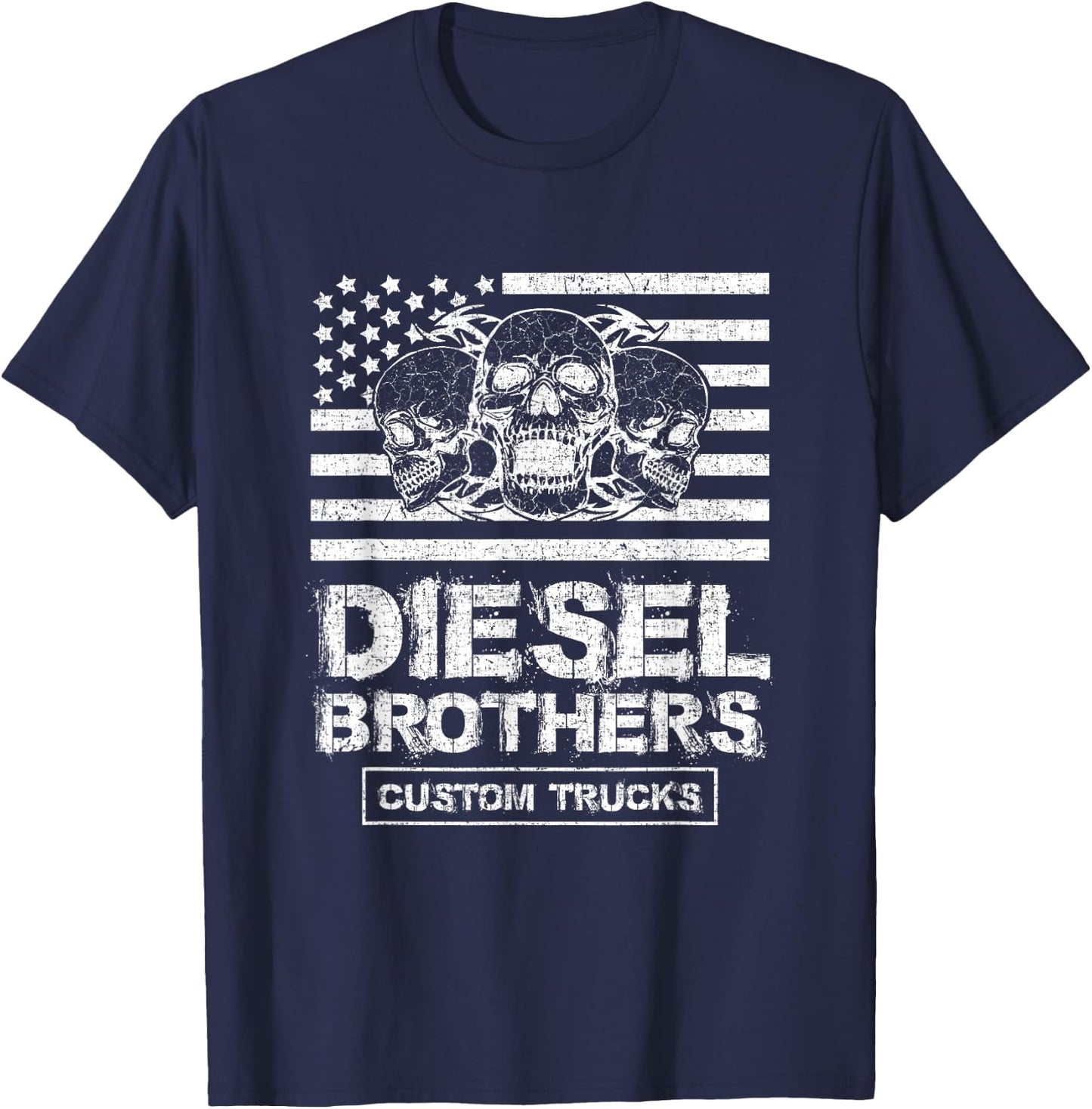 Diesel brothers custom truckers t shirt T-Shirt - T-Shirt | Navy