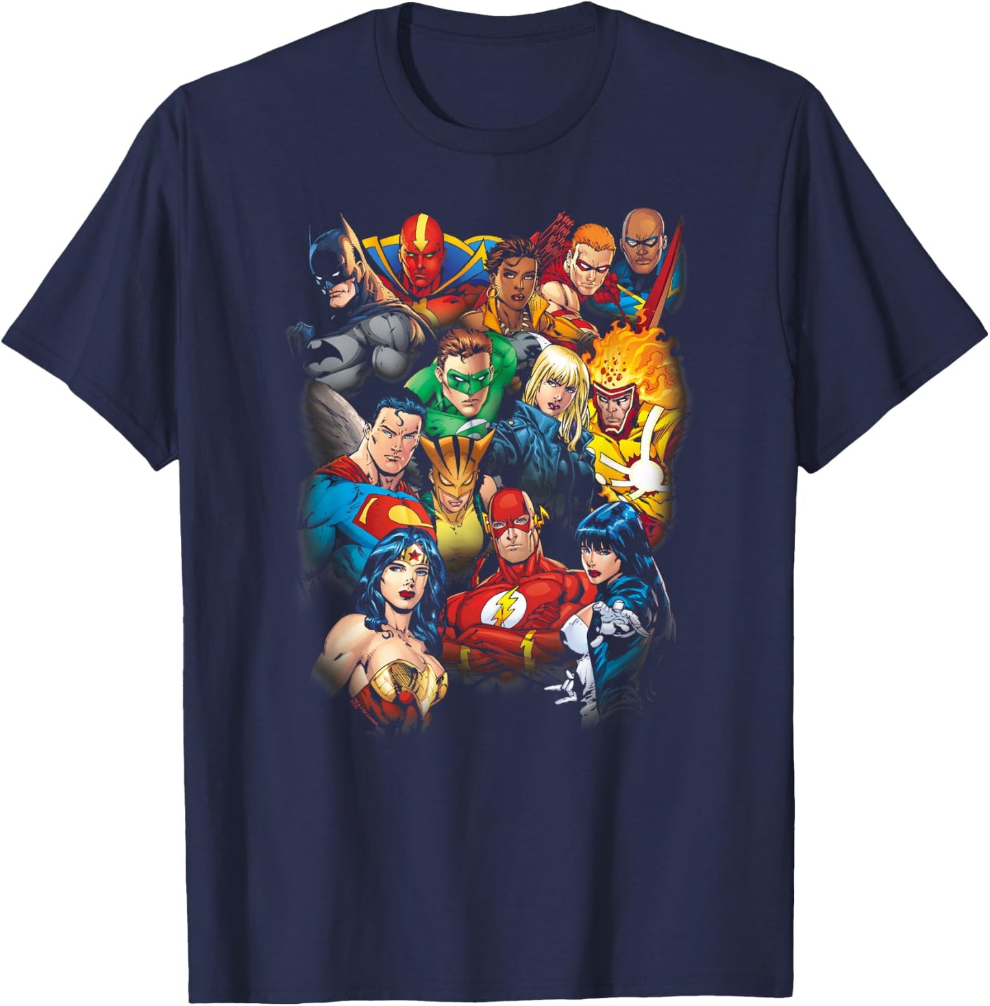 DC Comics Justice League -Adults Kids T-Shirt - T-Shirt | Navy