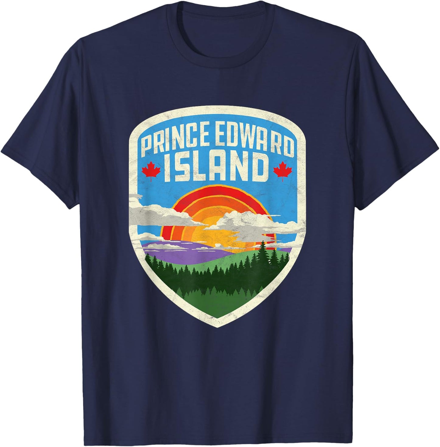 Prince Edward Island Canada Vintage Nature Outdoor T-Shirt - T-Shirt | Navy