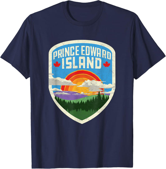 Prince Edward Island Canada Vintage Nature Outdoor T-Shirt - T-Shirt | Navy