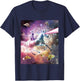 Funny Cute Universe Space Galaxy Cat Meme Unicorn Taco Gift Men Women Kids T-Shirt - T-Shirt | Navy