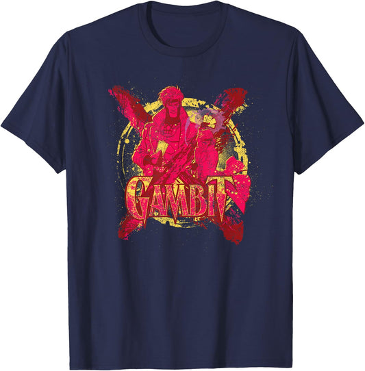 Marvel X-Men Gambit Retro 90s T-Shirt - T-Shirt | Navy