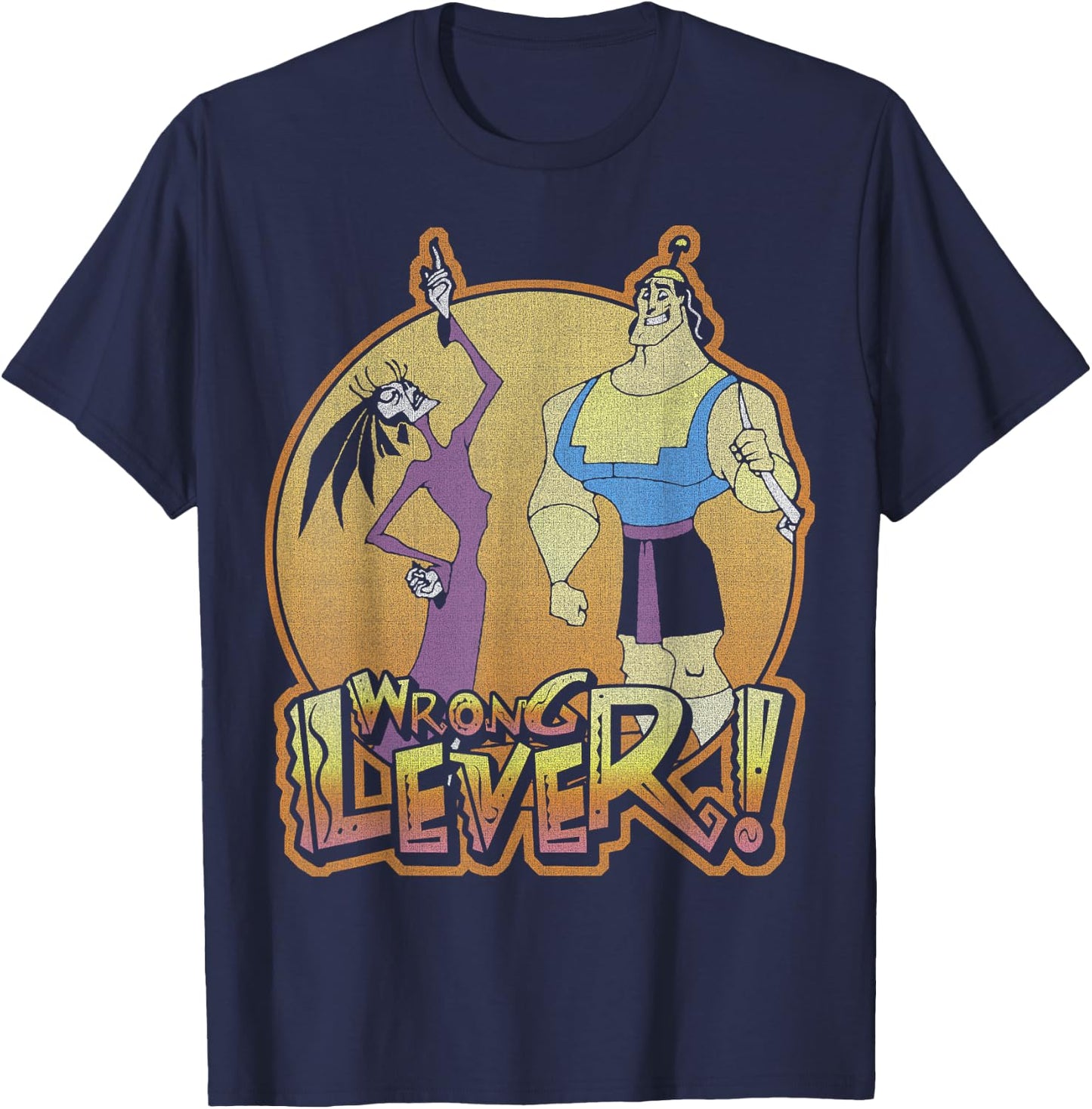 Disney Emperors New Groove Kronk and ESMA Wrong Lever T-Shirt - T-Shirt | Navy