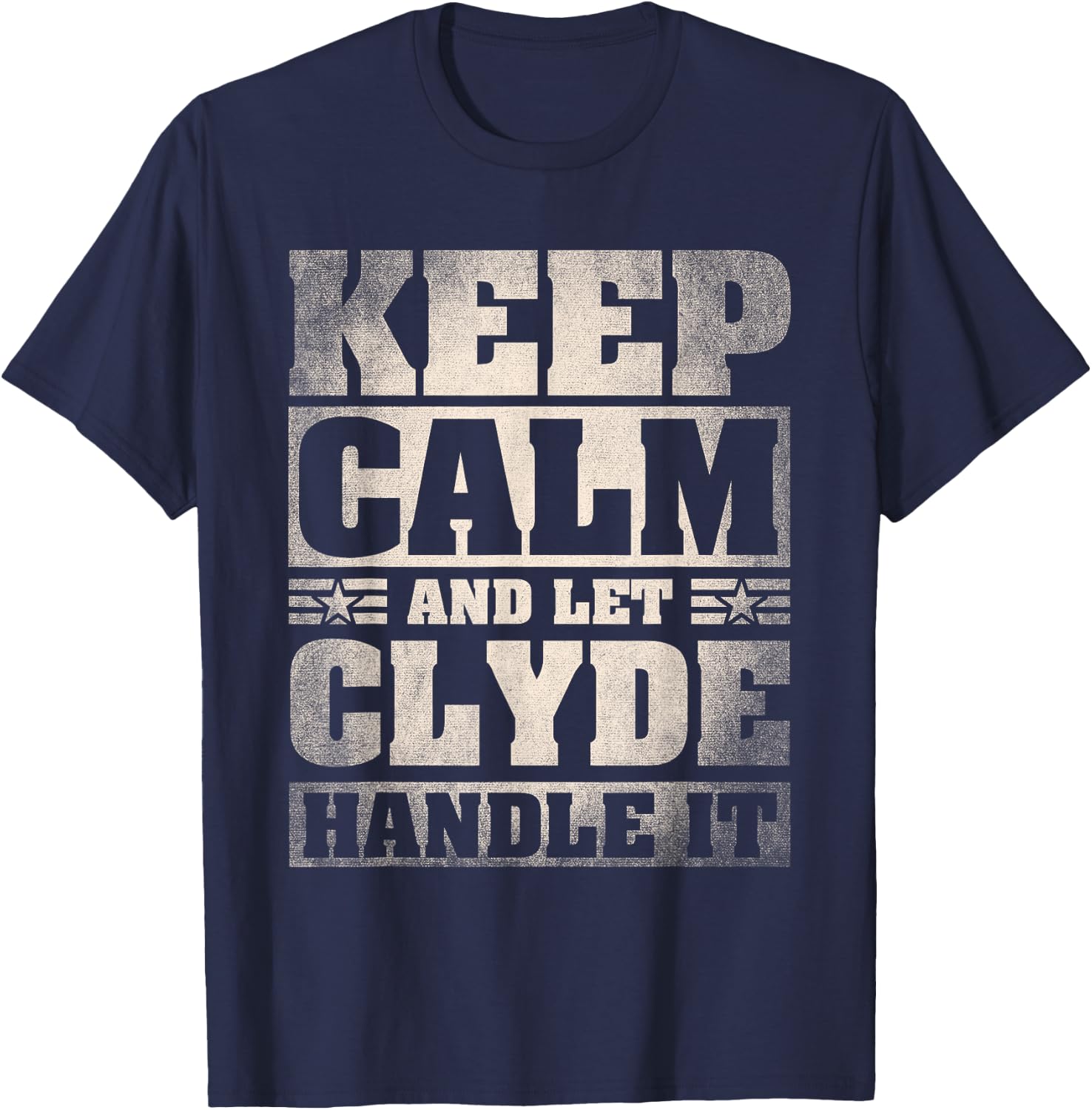 Clyde Name Shirt Personalized Clyde First Name T-Shirt - T-Shirt | Navy