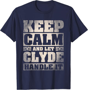 Clyde Name Shirt Personalized Clyde First Name T-Shirt - T-Shirt | Navy