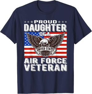 Proud Daughter Of A US Air Force Veteran Patriotic Military T-Shirt - T-Shirt | Navy