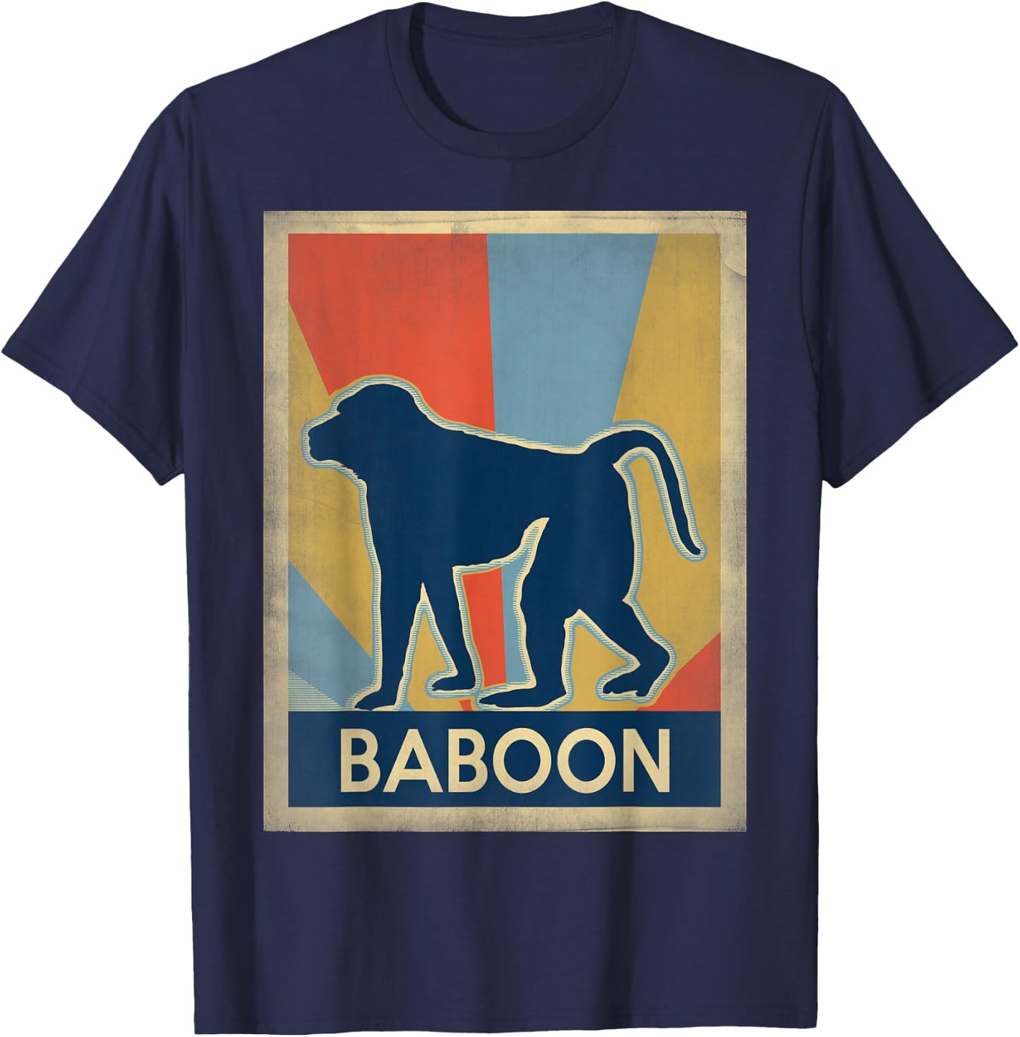 Vintage Style baboon T-Shirt - T-Shirt | Navy