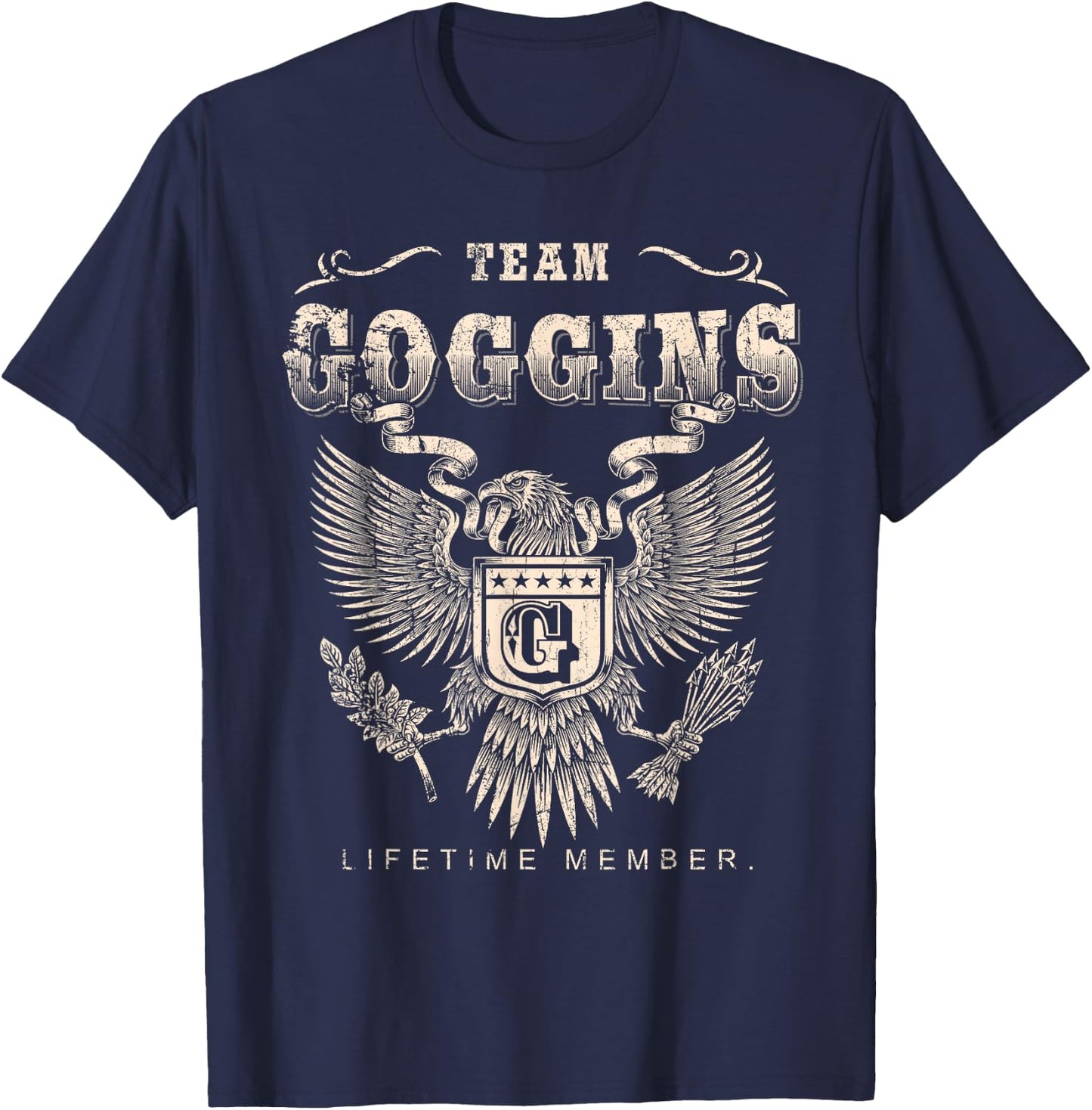 Team Goggins Family Name Lifetime Member T-Shirt - T-Shirt | Navy