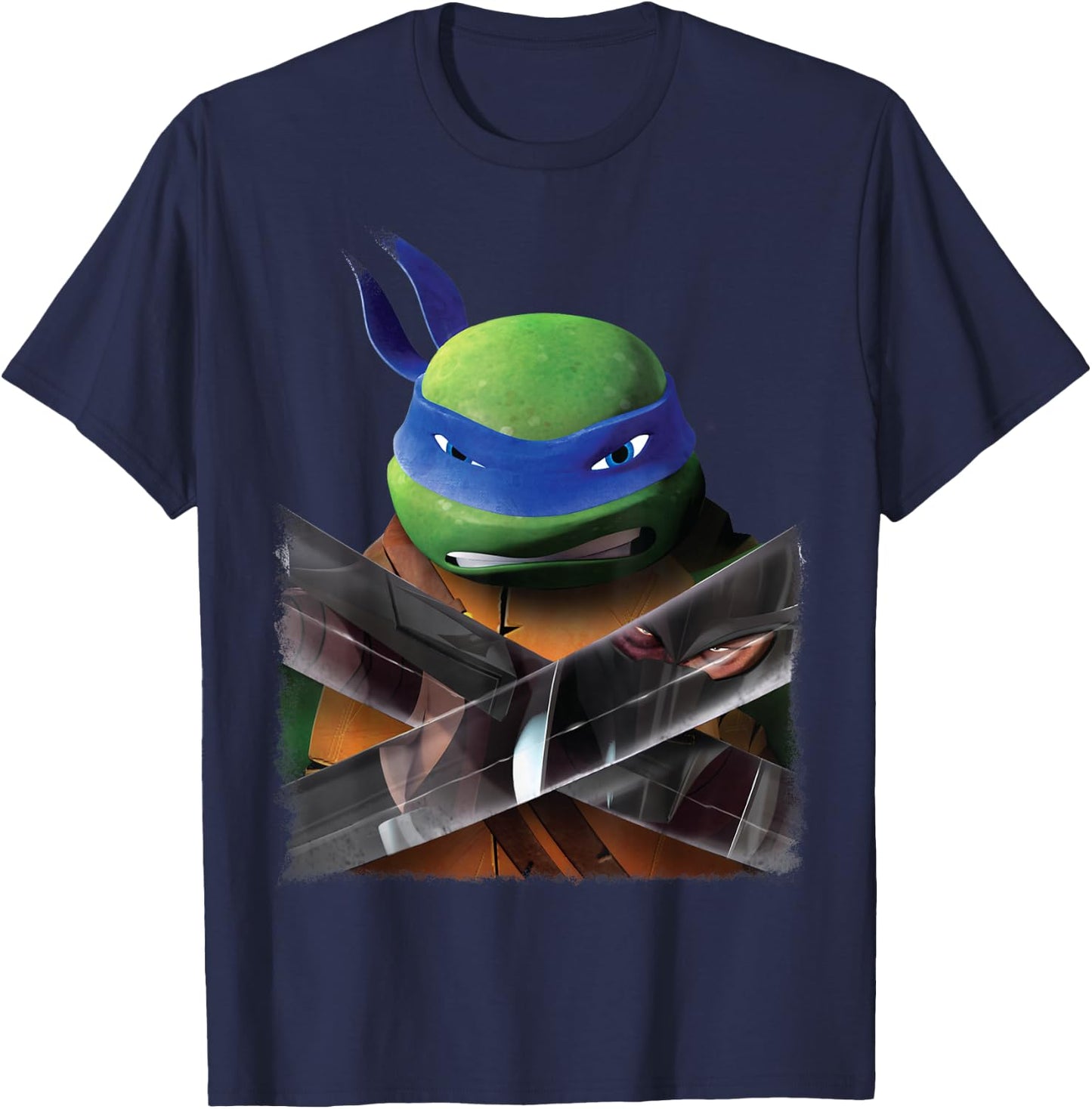 Teenage Mutant Ninja Turtles Leonardo Vs. Shredder T-Shirt - T-Shirt | Navy