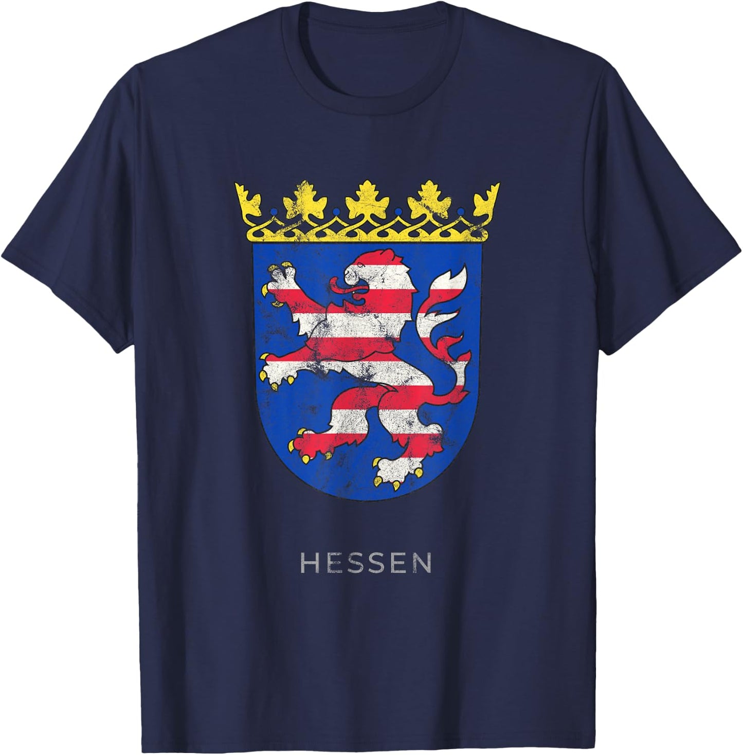 Hessen German Coat of arm Germany Deutsch Shirt T-Shirt - T-Shirt | Navy