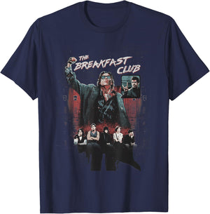 Breakfast Club Vintage Main Cast Logo Graphic T-Shirt - T-Shirt | Navy