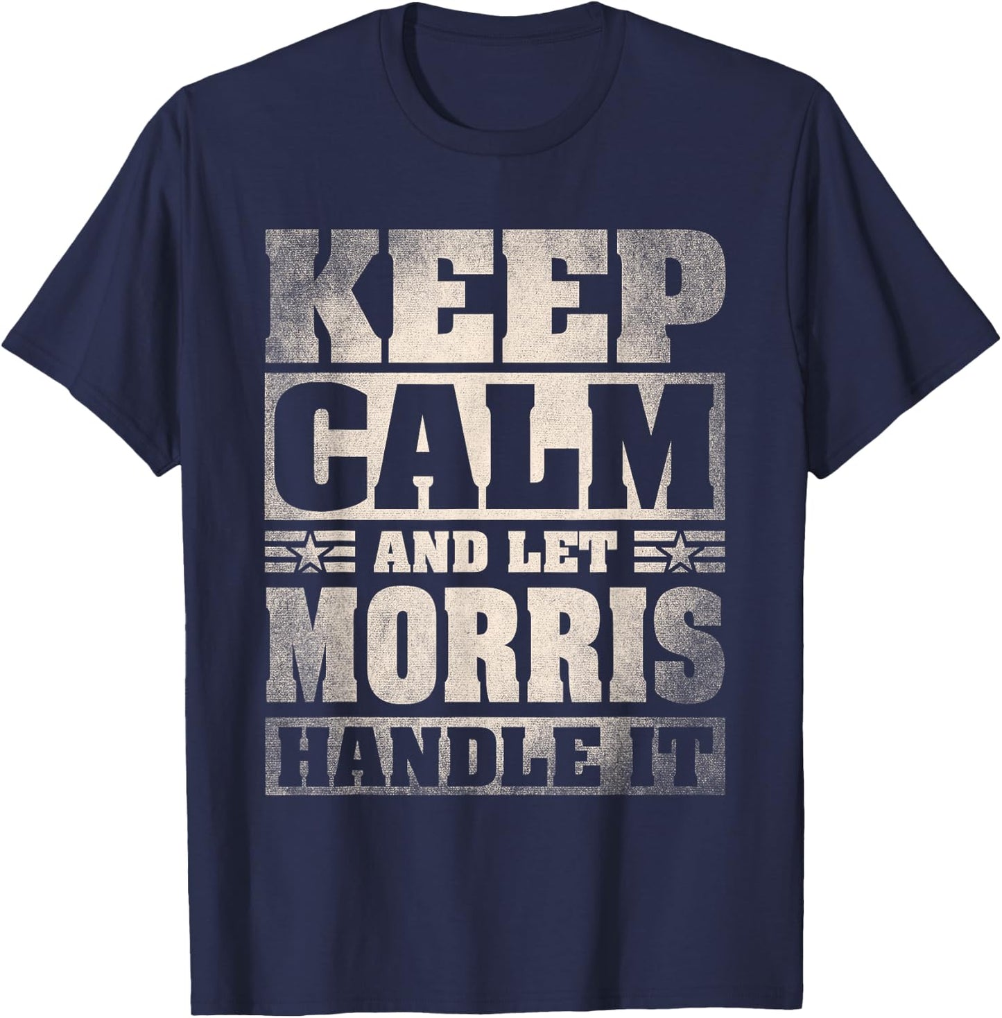 Morris Name Shirt Personalized Morris Last Name T-Shirt - T-Shirt | Navy