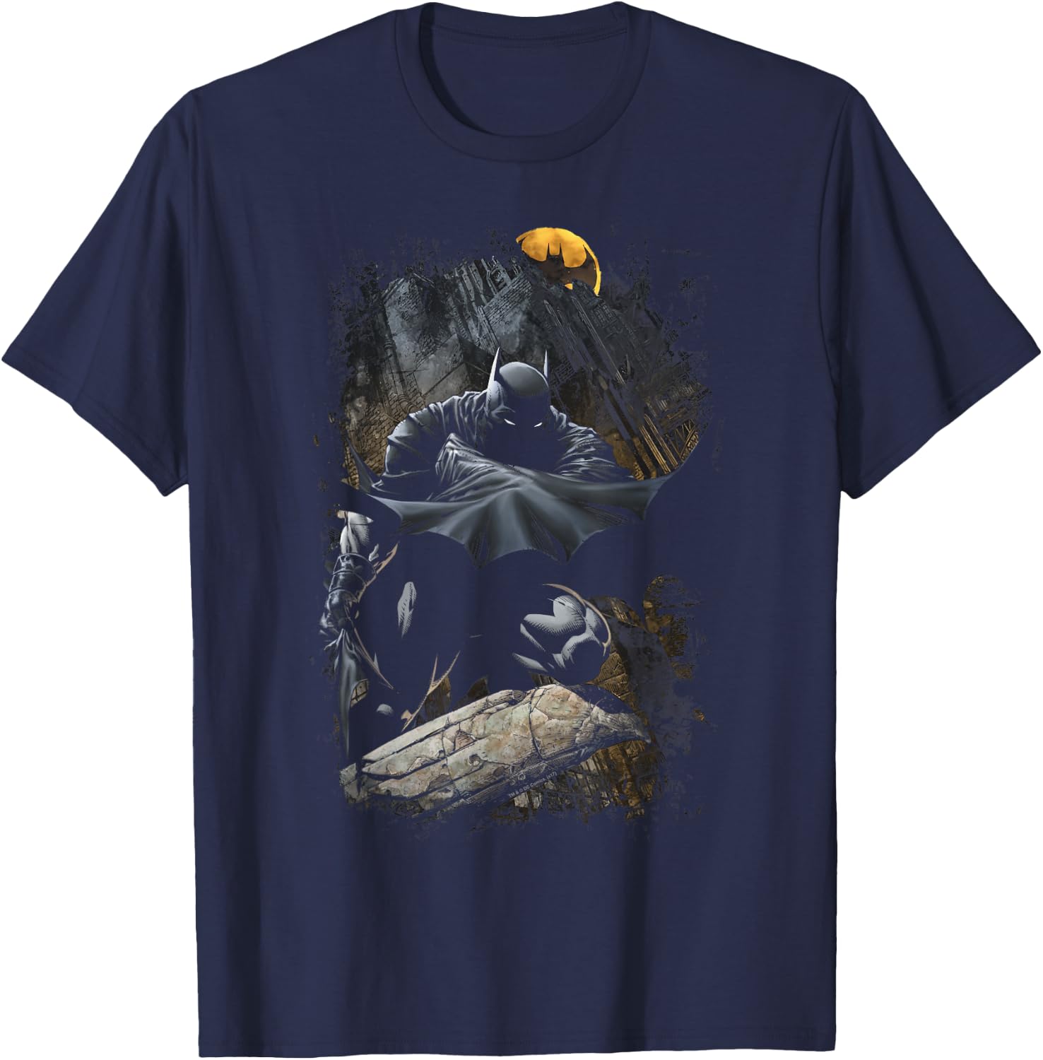 Batman Sweeping Cape T-Shirt - T-Shirt | Navy