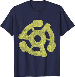 45 RPM Adapter record audiophile shirt T-Shirt - T-Shirt | Navy