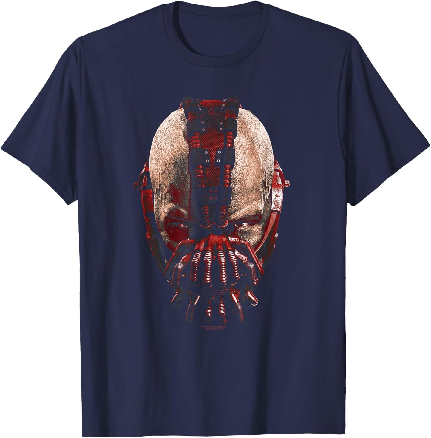 Batman Dark Knight Rises Bane Mask T-Shirt - T-Shirt | Navy