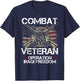 Combat Veteran Iraqi Freedom Military USA American Flag Gift T-Shirt - T-Shirt | Navy