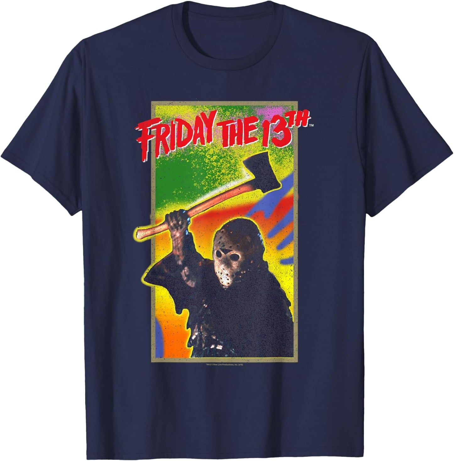 Friday The 13th Retro Game T-Shirt - T-Shirt | Navy