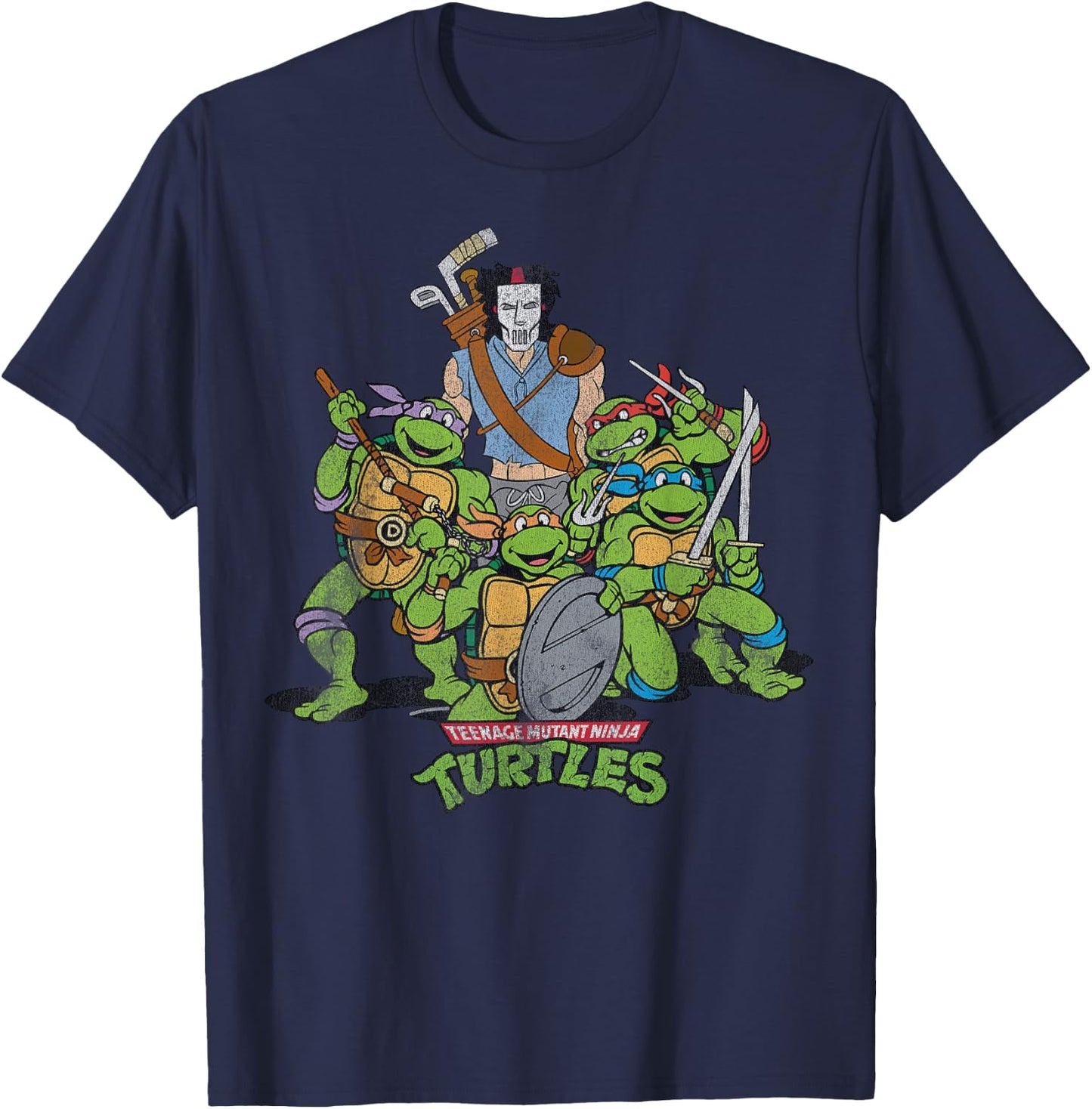 Teenage Mutant Ninja Turtles - and Casey Jones T-Shirt - T-Shirt | Navy