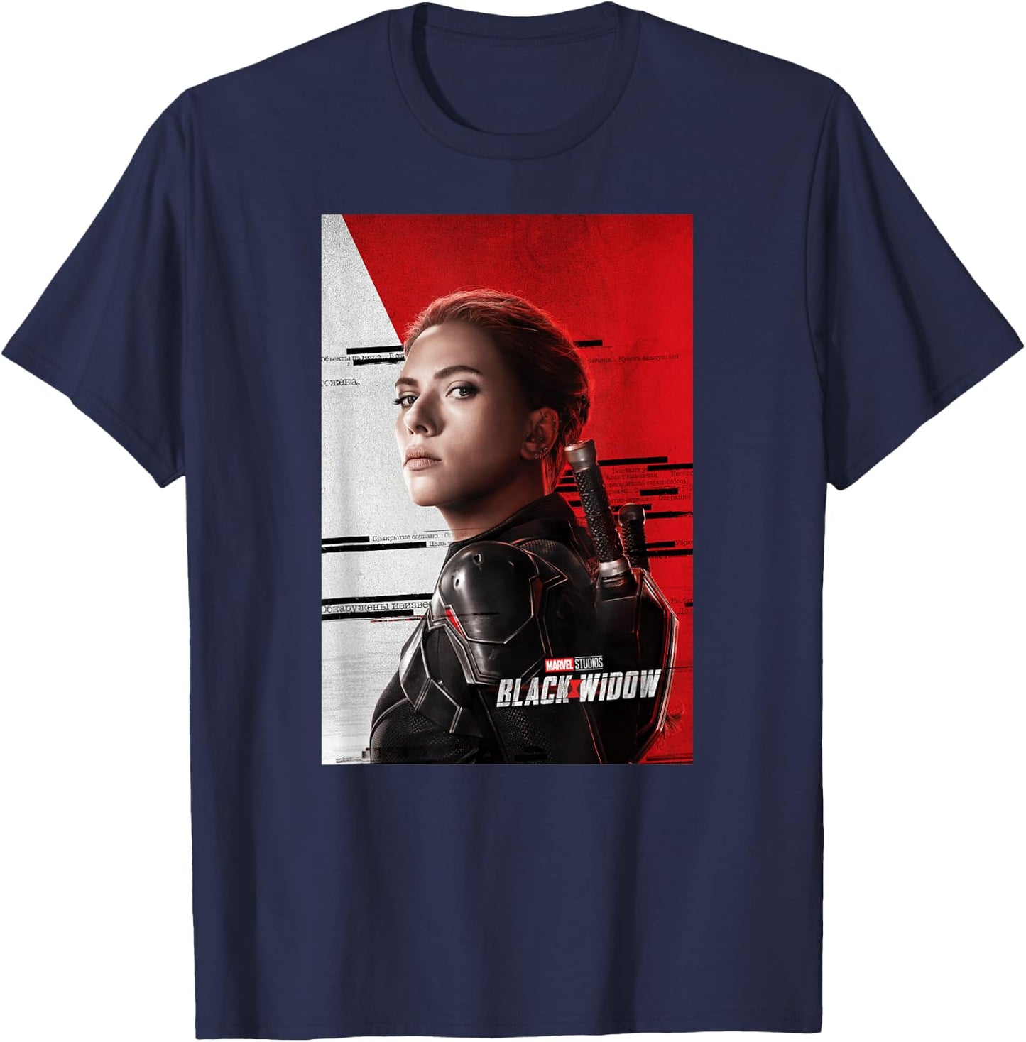 Marvel Black Widow Natasha Romanoff Teaser Movie Poster T-Shirt - T-Shirt | Navy