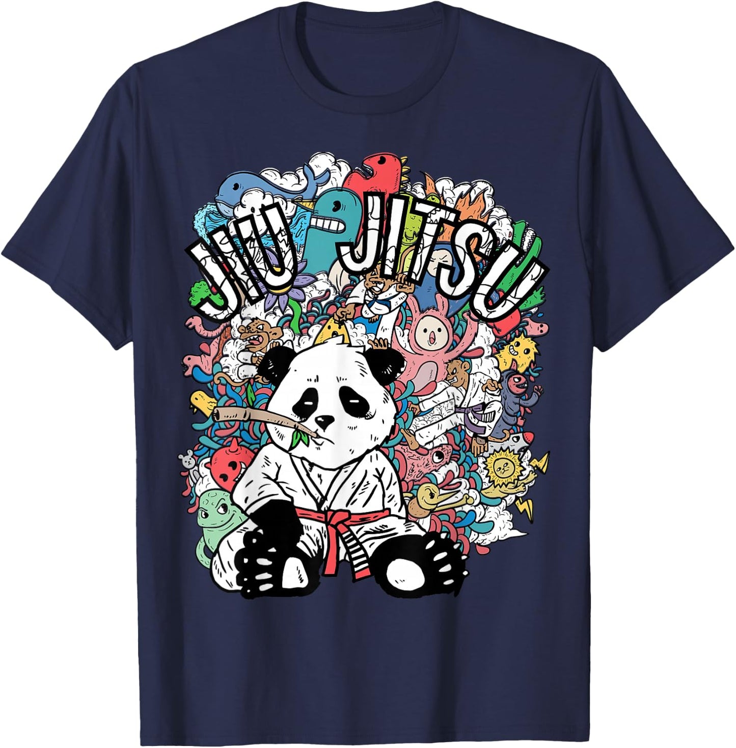 Jiu Jitsu Panda T-Shirt - T-Shirt | Navy