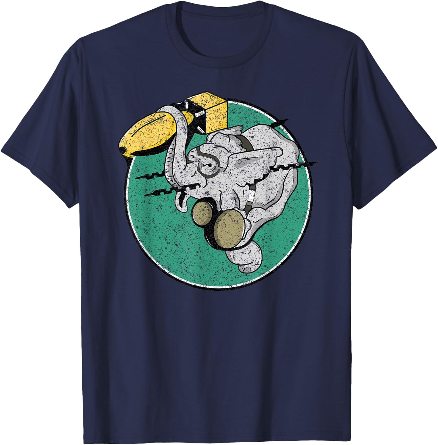 WW2 404th Bombardment Squadron Patch Distressed T-Shirt - T-Shirt | Navy