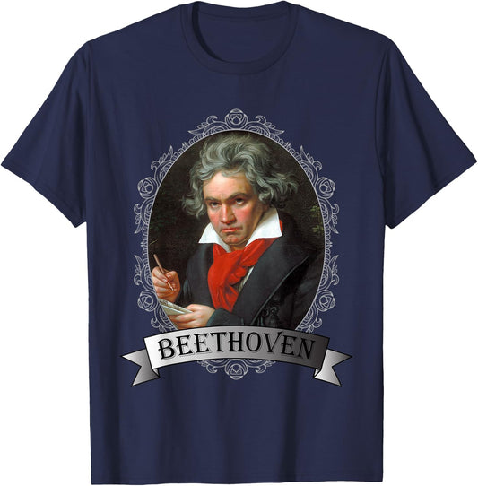 Ludwig van Beethoven Portrait T-Shirt - T-Shirt | Navy