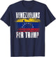 Venezuelan For Trump - American and Venezuela Patriotic T-Shirt - T-Shirt | Navy