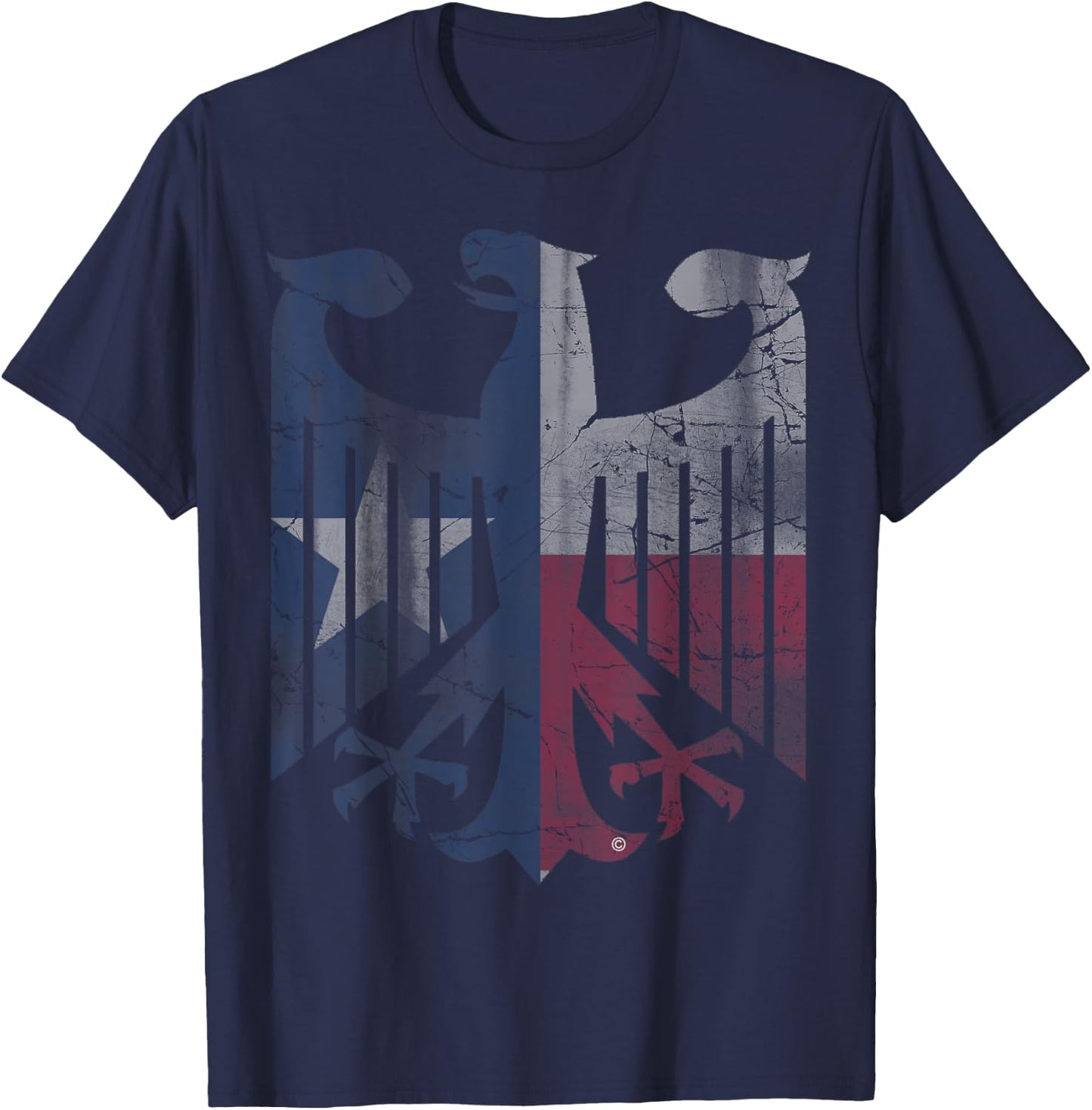 Texas Flag German American Germany Eagle Texan Deutschland T-Shirt - T-Shirt | Navy