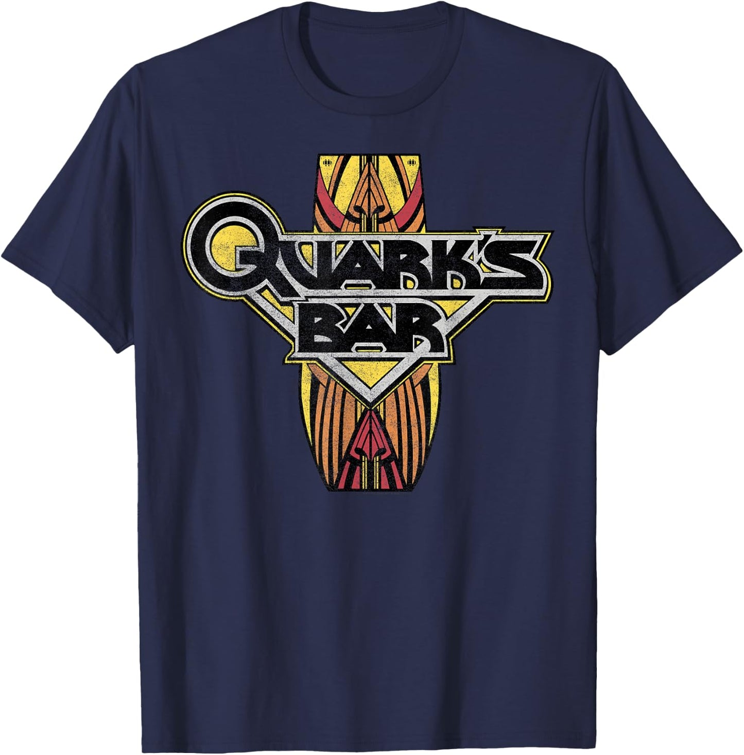Star Trek: Deep Space Nine Quark's Bar Vintage Logo T-Shirt - T-Shirt | Navy
