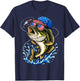 Fishing USA American Flag 4th of July Fisherman T-Shirt - T-Shirt | Navy