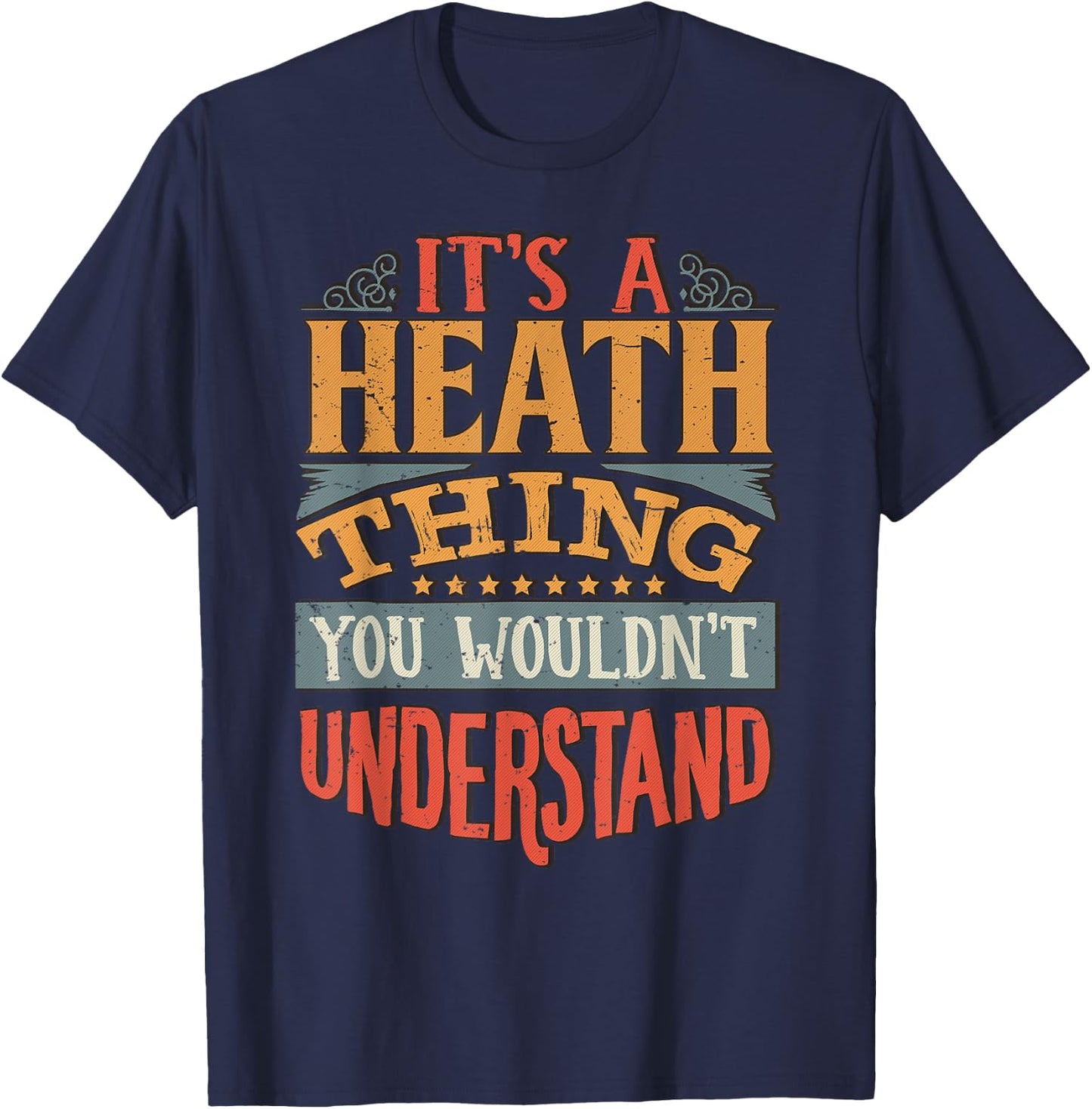 Heath Name T-Shirt - T-Shirt | Navy