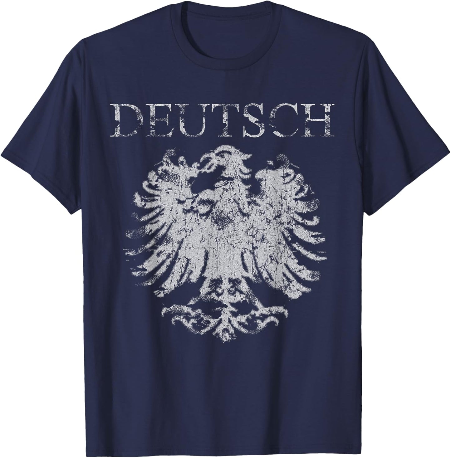 Cool Vintage Deutsch German Heritage Eagle T Shirt T-Shirt - T-Shirt | Navy