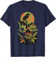 Cute Exotic Bird Lover Paint Swirl Bird Of Paradise Flower T-Shirt - T-Shirt | Navy