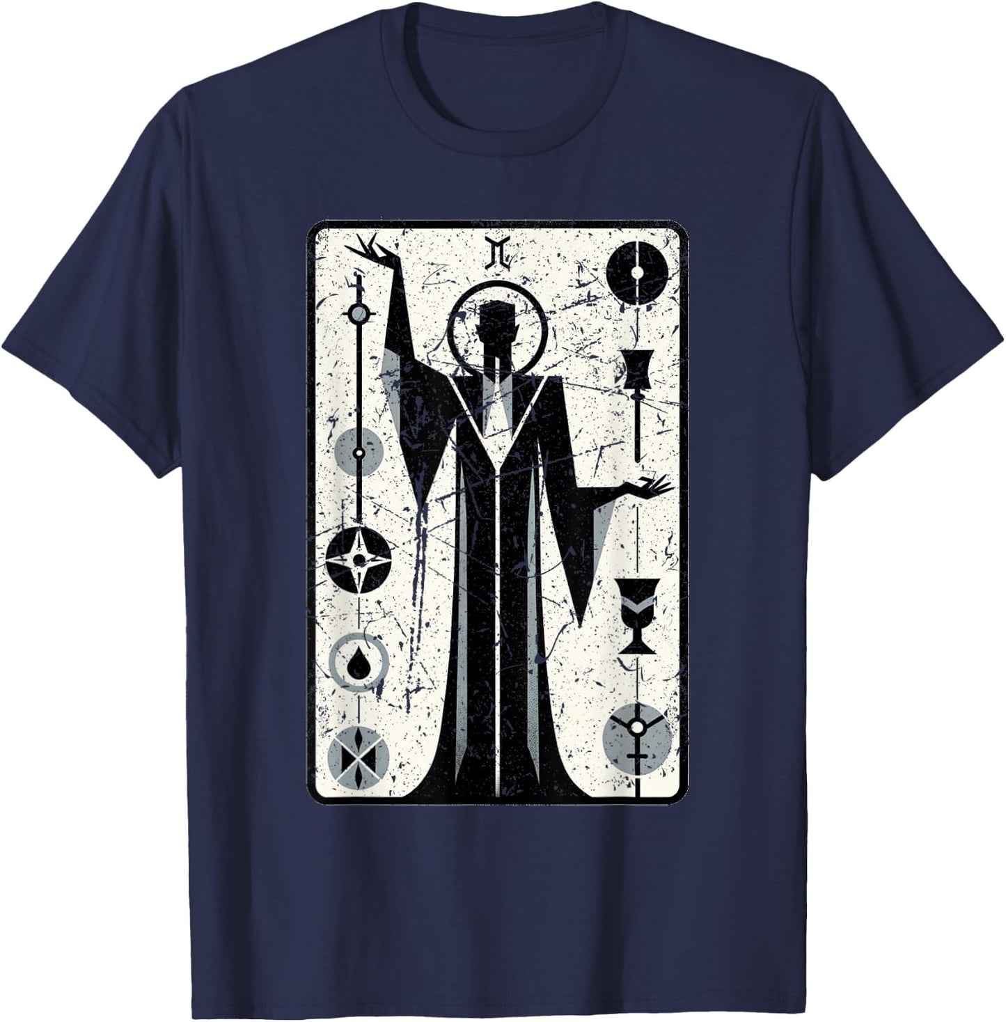 The Hierophant Tarot Card Clothing T-Shirt - T-Shirt | Navy