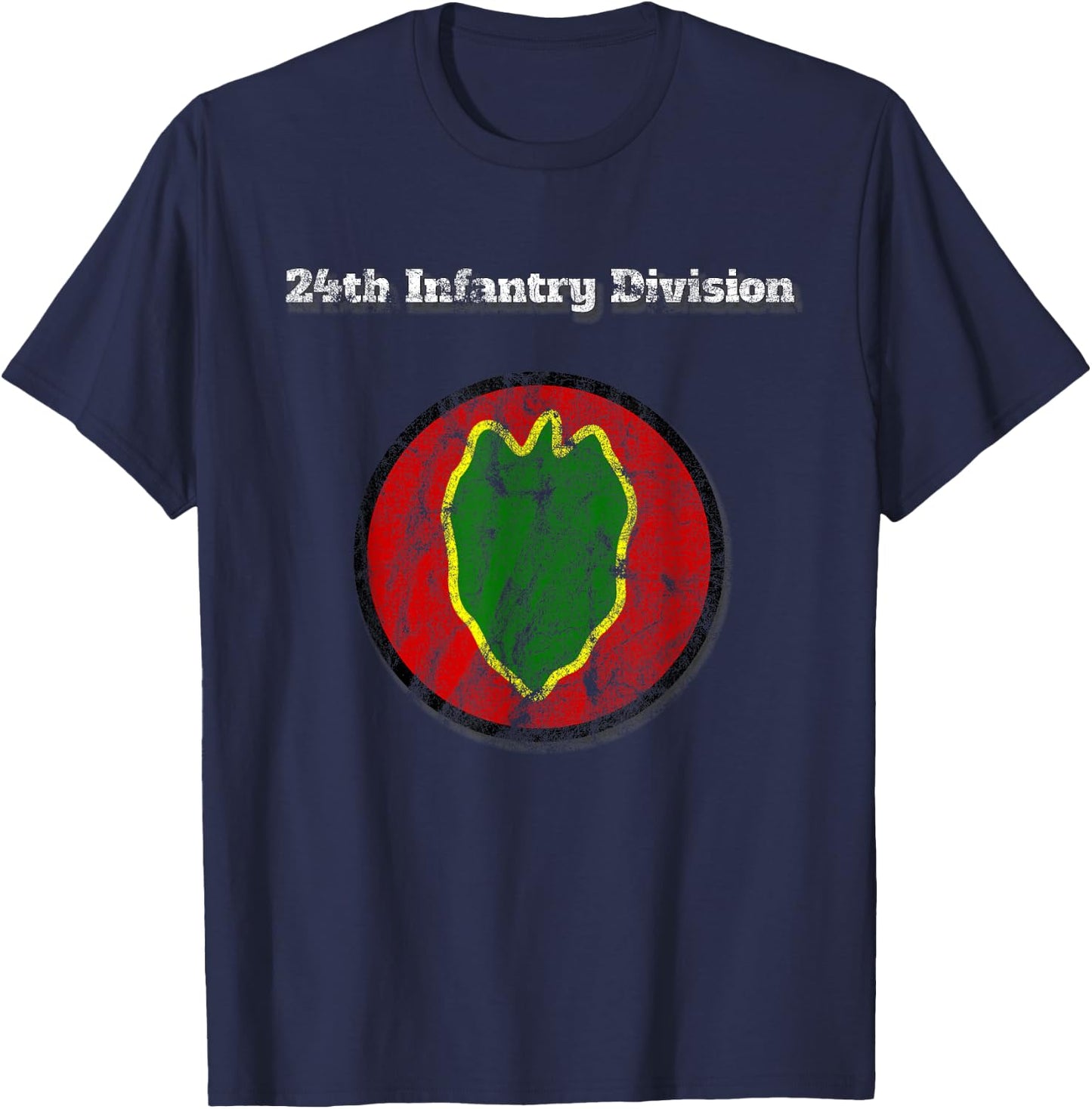 24th Infantry Division Distressed Military Design T-Shirt - T-Shirt | Navy