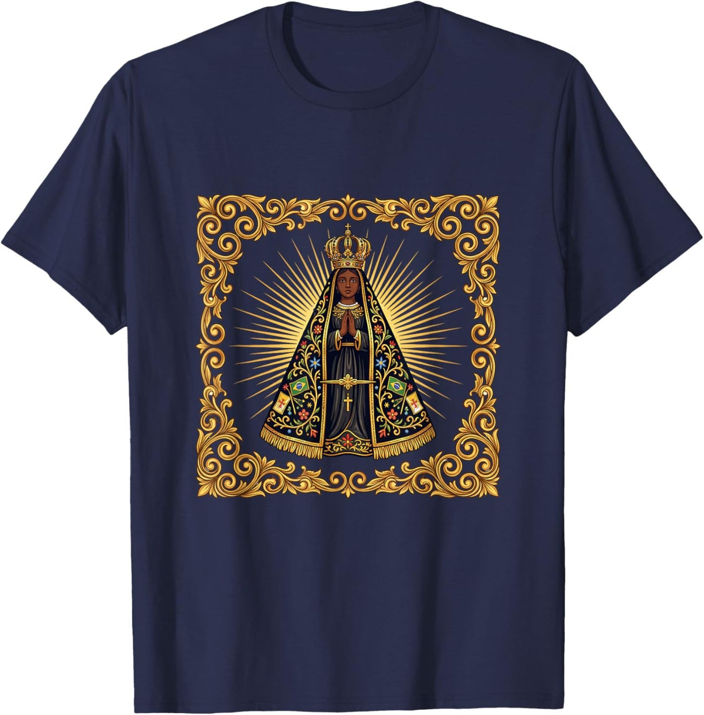 Virgin Mary. Nossa Senhora Aparecida T-Shirt - T-Shirt | Navy