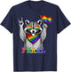 Raccoon Feral Pride Flag Funny LGBTQ Support Pride Month T-Shirt - T-Shirt | Navy