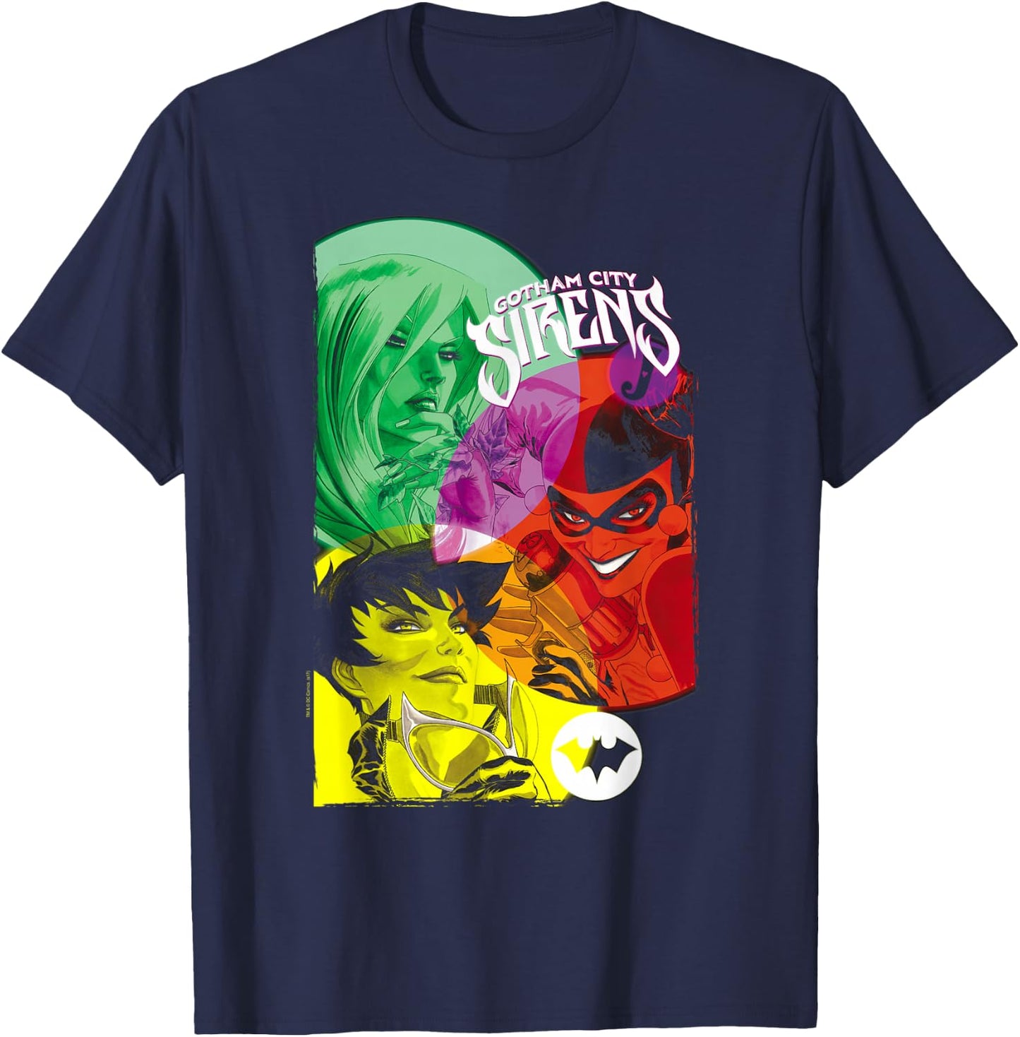 Batman Gotham Sirens T-Shirt - T-Shirt | Navy