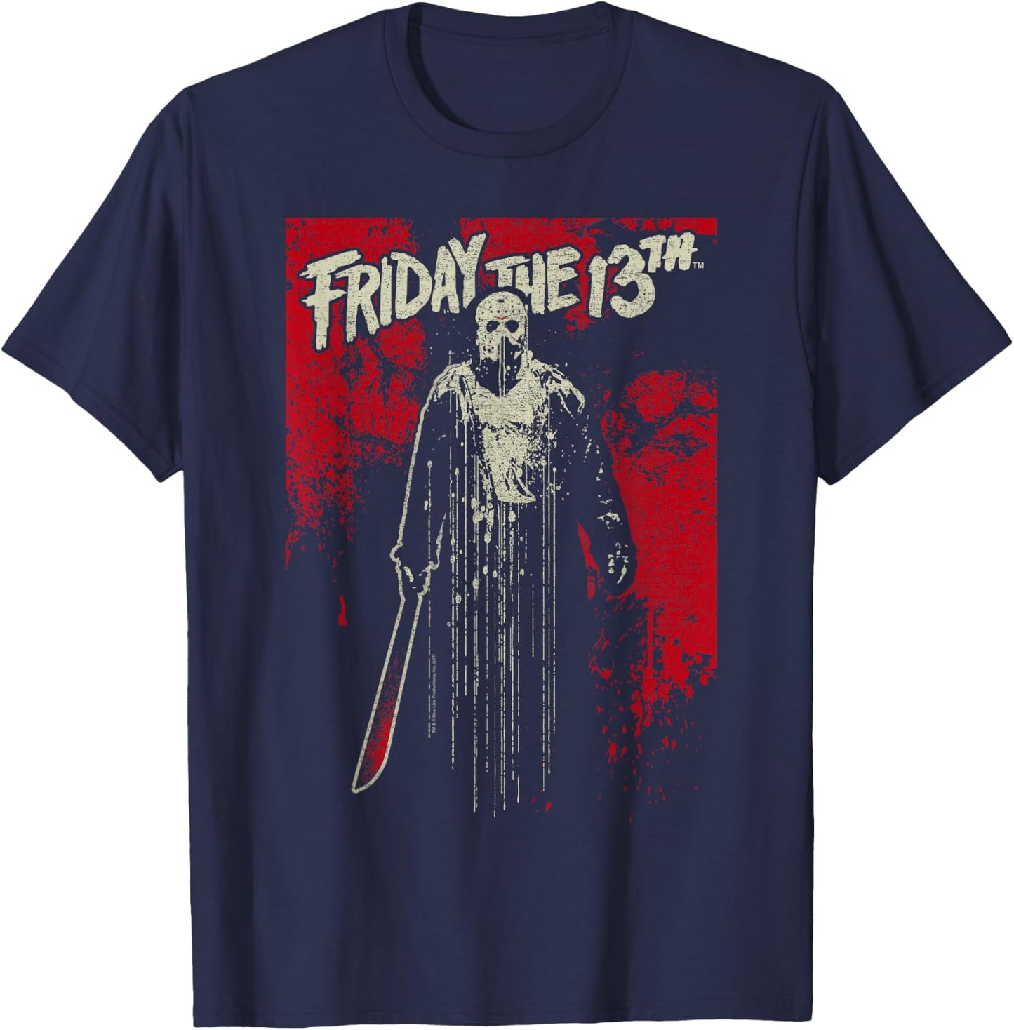 Friday The 13th Jason Drip T Shirt T-Shirt - T-Shirt | Navy