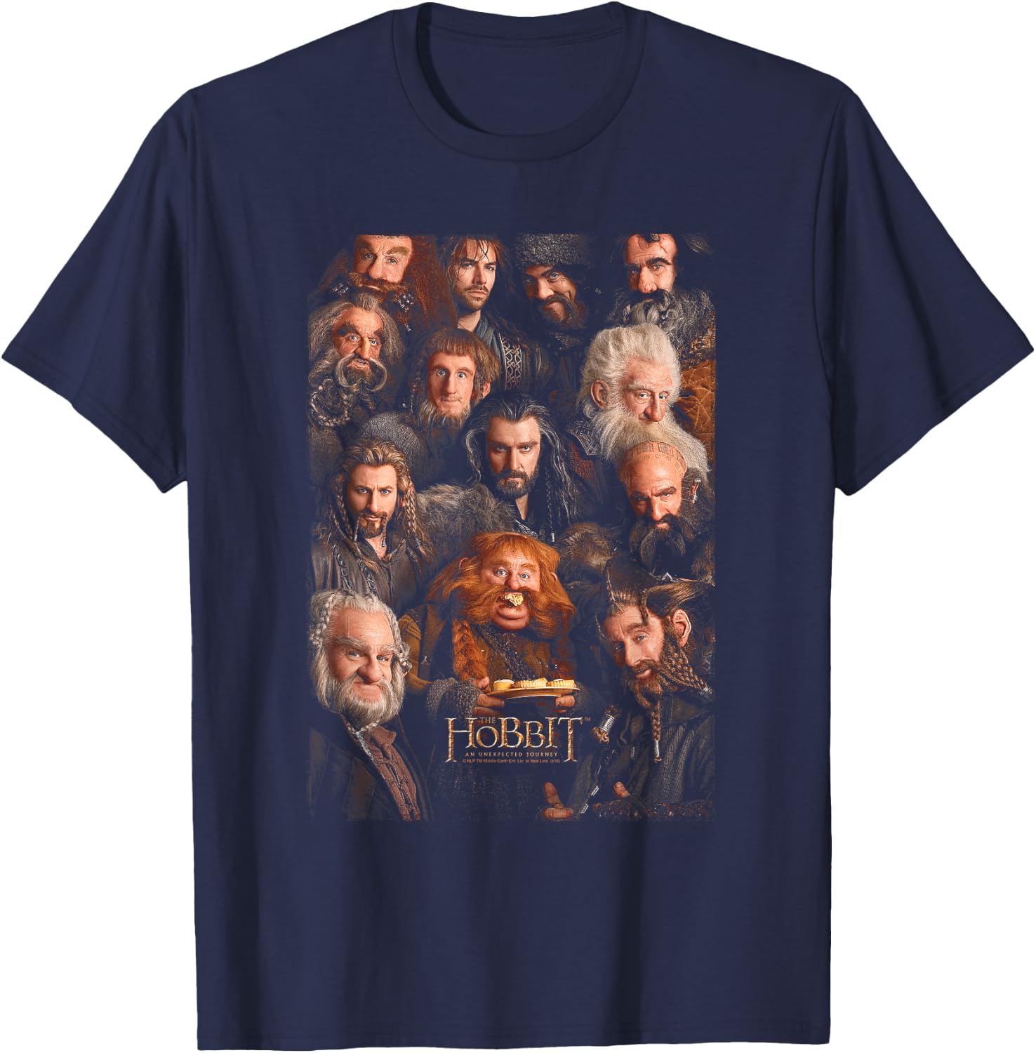 Hobbit Dwarves Poster T Shirt T-Shirt - T-Shirt | Navy