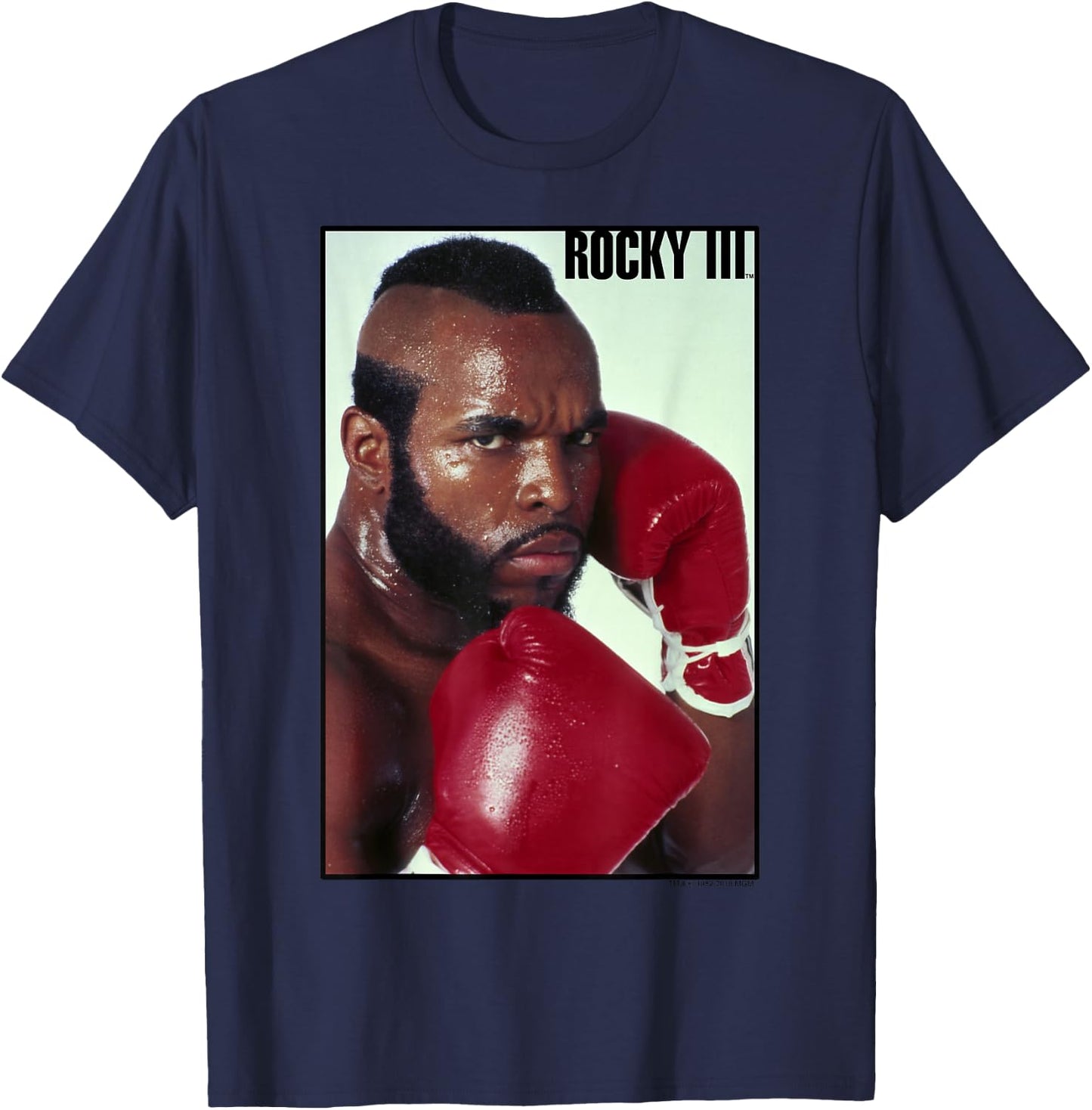 Rocky 3 Clubber Lang Fight Pose Full Color Poster T-Shirt - T-Shirt | Navy