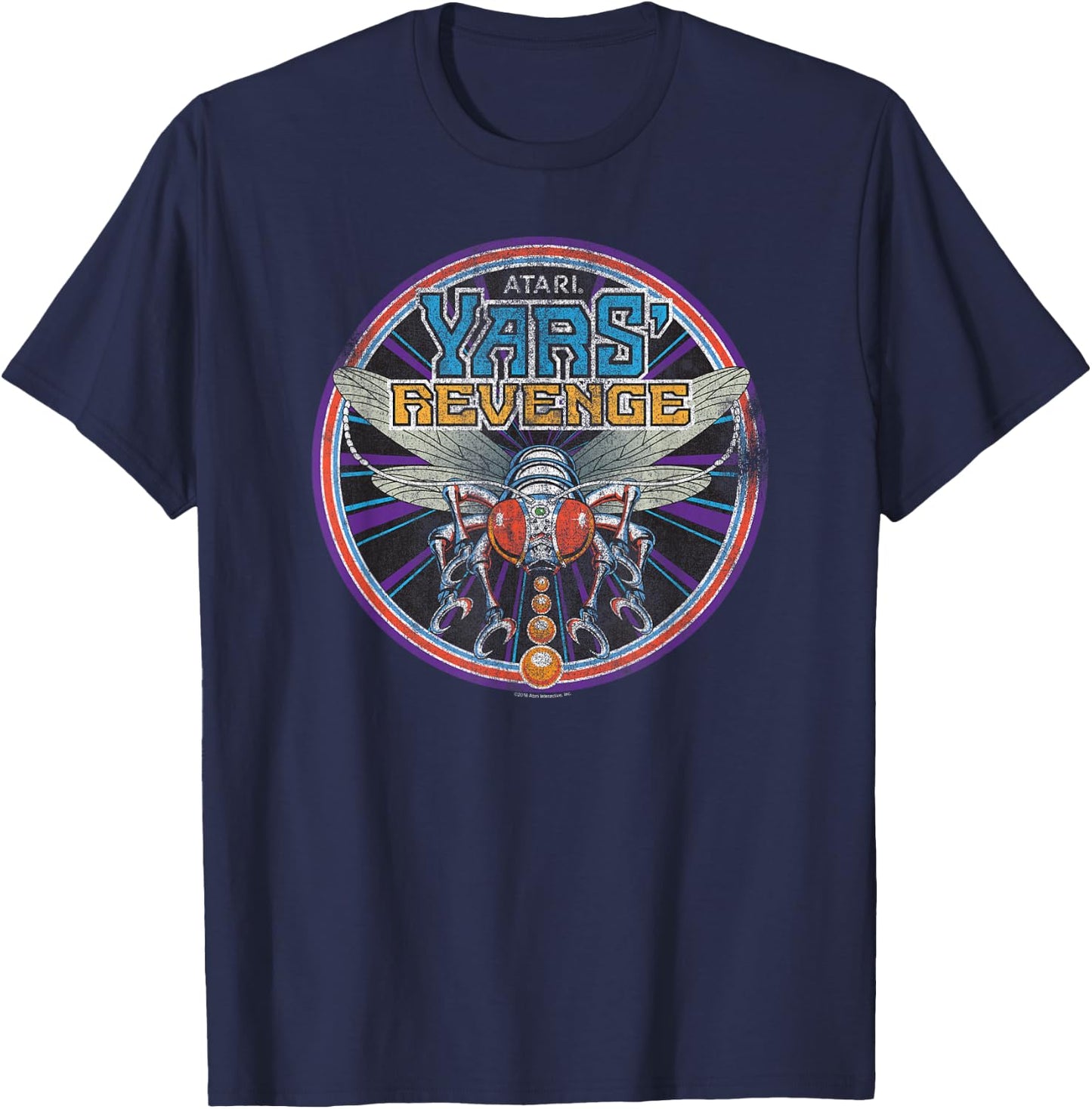 Atari Yars Revenge Arcade Video Game T-Shirt - T-Shirt | Navy