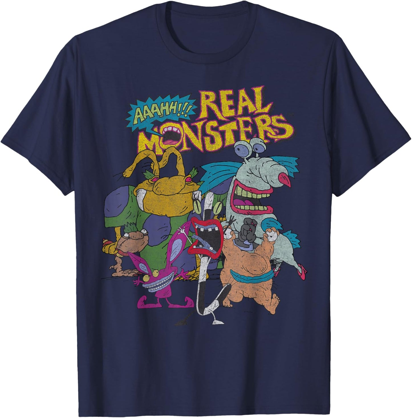 AAAHH Real Monsters Character Cast T-Shirt - T-Shirt | Navy