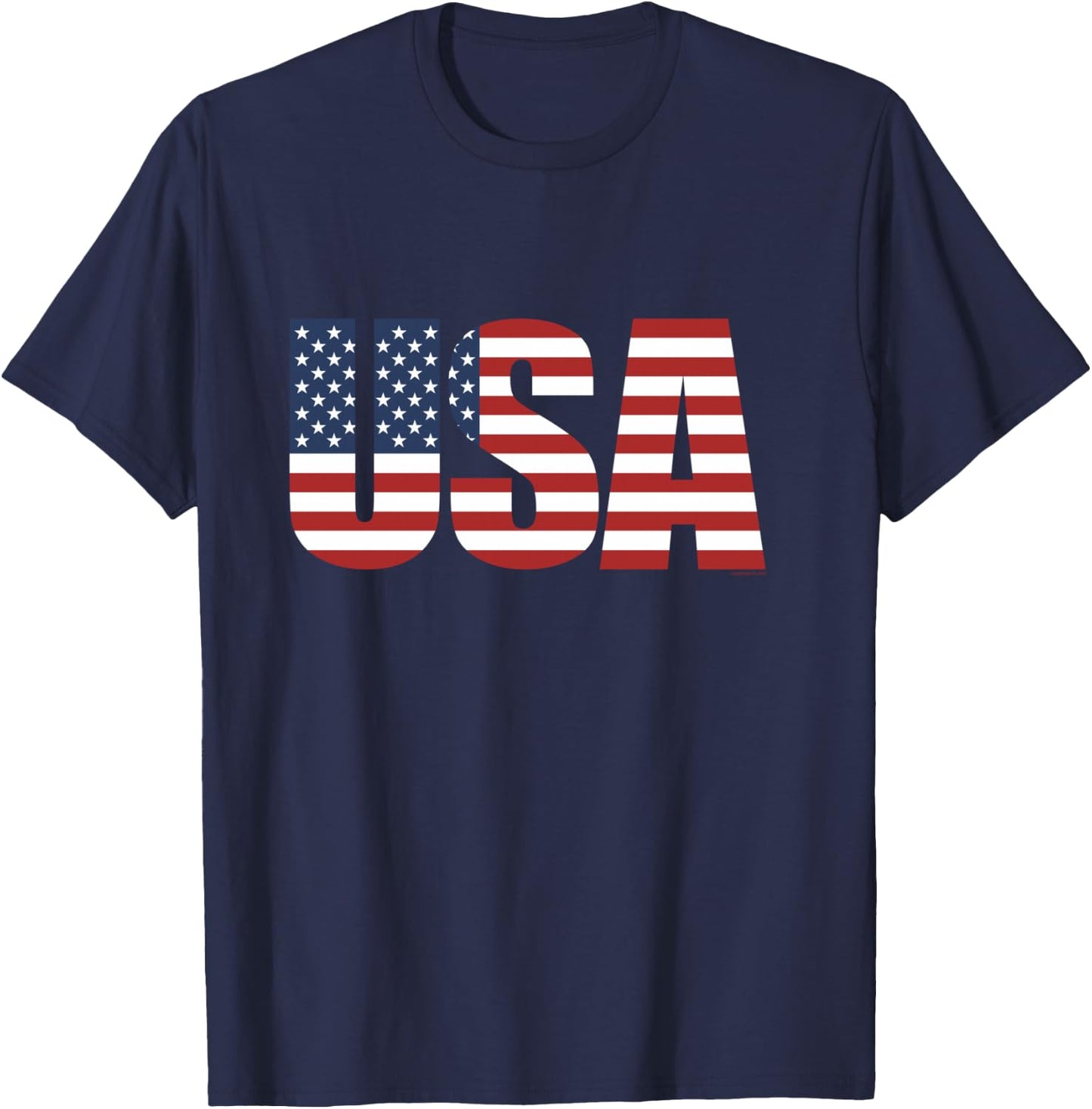 Patriotic USA Shirt Women, Men American Flag T-Shirt - T-Shirt | Navy