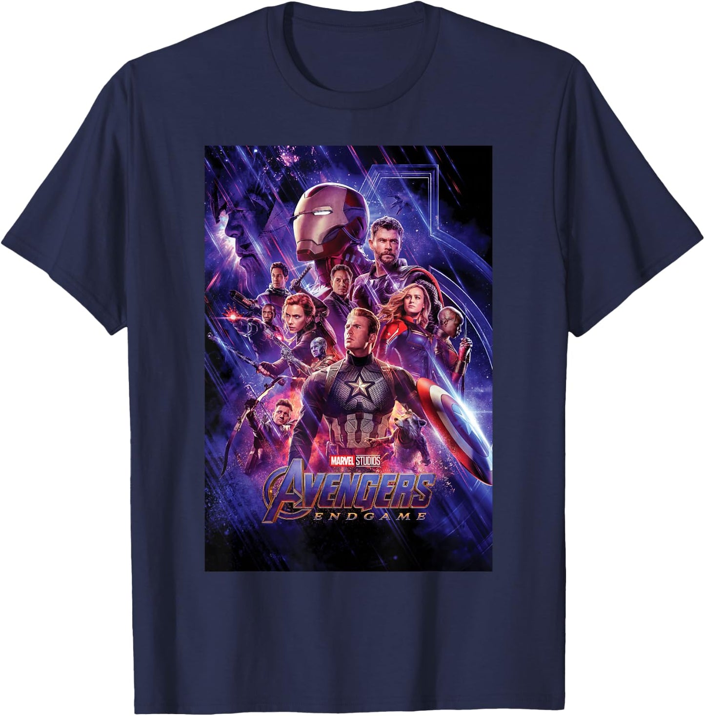 Marvel Studios Avengers Endgame Space Group Shot Poster T-Shirt - T-Shirt | Navy
