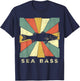 Sea Bass Fish Lover Vintage Retro Style Animal T-Shirt - T-Shirt | Navy
